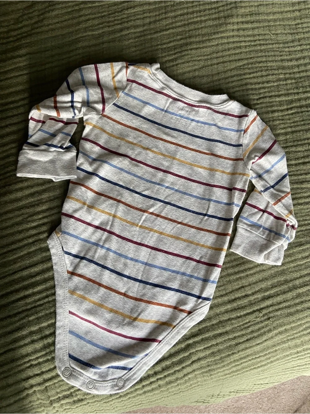 Carter's White and Navy Striped Baby Sweater